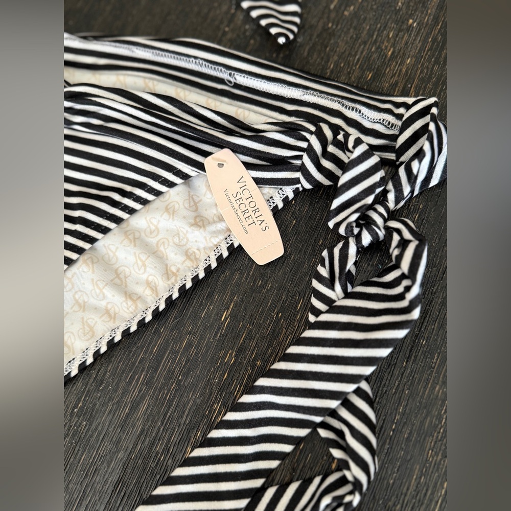 Victoria's Secret Black and White Striped Bikini - Picture 2 of 8